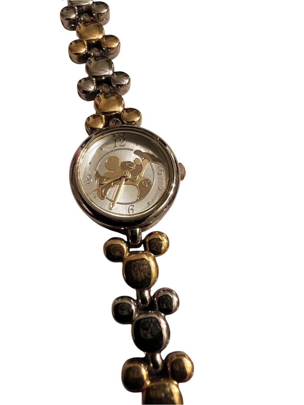 Disney Two-Tone Gold and Silver Mickey Bracelet Watch size 6.5